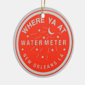 New Orleans Water Meter Cover Red Keramikornament (Links)