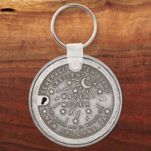 New Orleans Water Meter Cover Schlüsselanhänger (Rückseite)