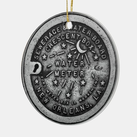 New Orleans Water Meter Decken Replik Keramikornament (Links)