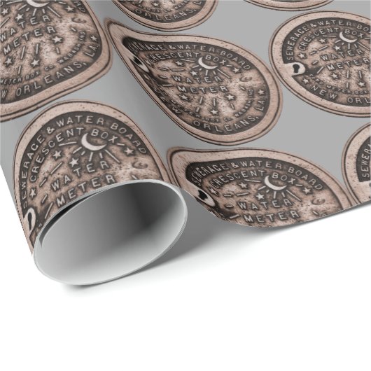 New Orleans Water Meter Lid Geschenkpapier (Rolleneckpunkt)
