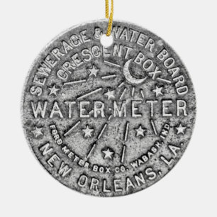 New Orleans Water Meter, New Orleans, New Orleans Keramik Ornament