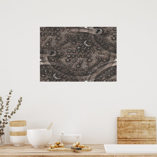New Orleans Water Meter Wand an Wand Kunst (Küche)