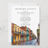 New Orleans Watercolor Birthday Weekend Einladung (Rückseite)