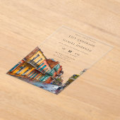 New Orleans Watercolor Destination Wedding Acryleinladungen (Ablage )