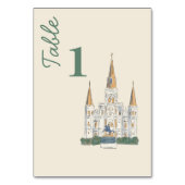 New Orleans  Watercolor double sided  Tischnummer (Rückseite)