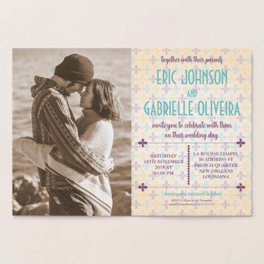 New Orleans Wedding Einladung (Innenseite)