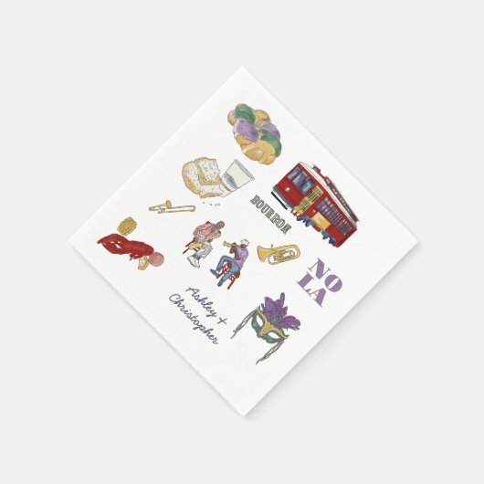 New Orleans Wedding Serviette (Ecke)