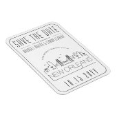 New Orleans Wedding Stylized Skyline Save the Date Magnet (Rechte Seite)