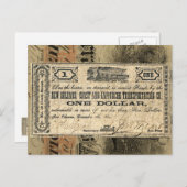 New Orleans Zivil War Antique Money Süd USA Postkarte (Vorne/Hinten)