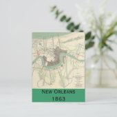 New Orleans Ziviler Krieg Karte 1863 (Stehend Vorderseite)