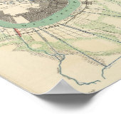 New Orleans Ziviler Krieg Karte 1863 Poster (Ecke)