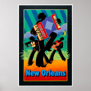 New Orleans, Zydeco-Plakat Poster