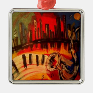 "New- OrleansBlues" durch Linda Powell~Original Silbernes Ornament