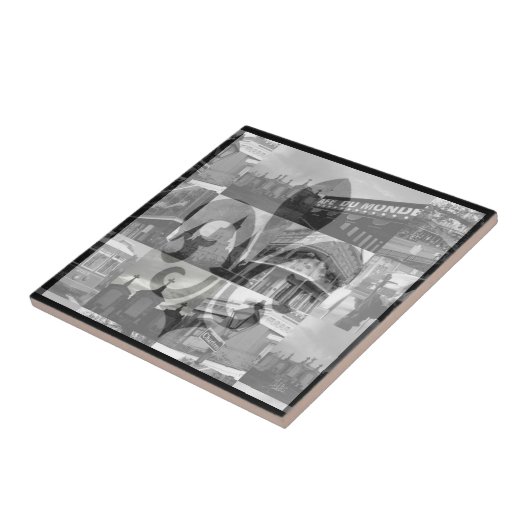 New- Orleanscollage [Trivet] - klein Fliese (Seite)