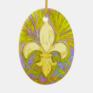 New- Orleansheilig-Funky Lilie Keramik Ornament