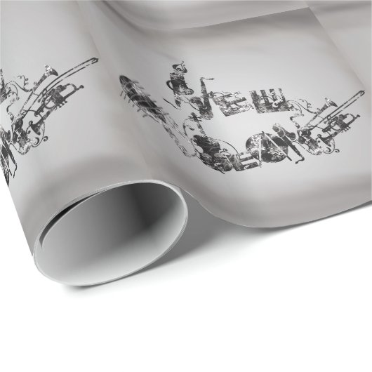 New- Orleansjazz Geschenkpapier (Rolleneckpunkt)