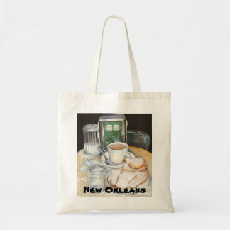 New- Orleanskaffee und Beignets Tasche