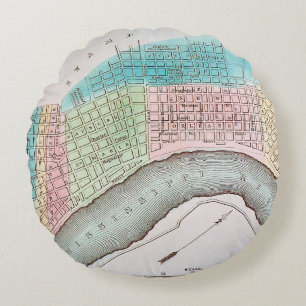 New- Orleanskarte, 1837 Rundes Kissen