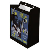 New- Orleansmusikgeschenktasche Mittlere Geschenktüte (Rückseite Schrägansicht)