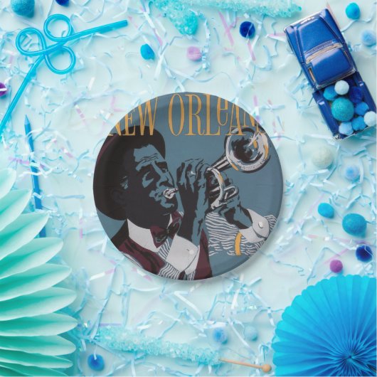 New- Orleansmusikpapier-Teller Pappteller (Party)