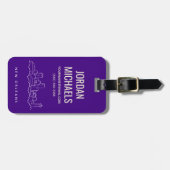 New- Orleansstadt-Skyline | addieren Ihren Text Gepäckanhänger (Vorderseite horizontal)