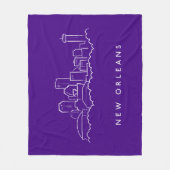 New- Orleansstadt-Skyline Fleecedecke (Vorderseite)