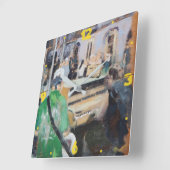 New- Orleansstraßen-Band-Uhr Quadratische Wanduhr (Winkel)