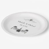 New- Orleansszenen-Lilie Pappteller (Schrägansicht)