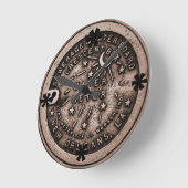 New- OrleansWasserzähler-Uhr Runde Wanduhr (Winkel)