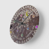 New- OrleansWasserzähler-Wanduhr Runde Wanduhr (Winkel)