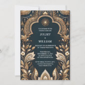 New Palace Hindi Henna Mehndi Indian Style Wedding Einladung (Vorderseite)