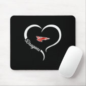 New Palestine Dragons Logo Halbherz Slogan Hs Mousepad (Mit Mouse)