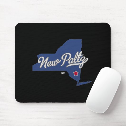 New Paltz New York Ny Map  Mousepad (Mit Mouse)