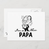 New Papa T - Shirt und Geschenke lächeln Postkarte (Vorne/Hinten)