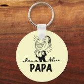 New Papa T - Shirt und Geschenke lächeln Schlüsselanhänger (Vorderseite)