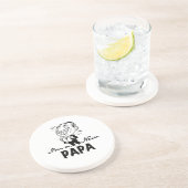 New Papa T - Shirt und Geschenke lächeln Untersetzer (Seite)