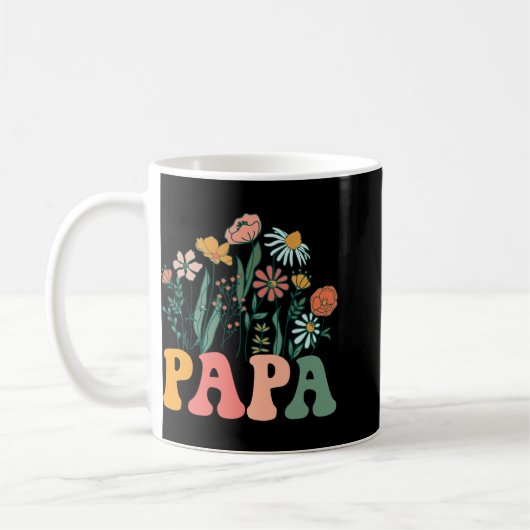 New Papa Wildflower First Birthday & Baby Show Kaffeetasse (Links)