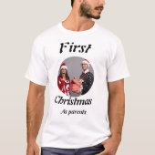 New parents 2025 Christmas photo T-Shirt (Vorderseite)