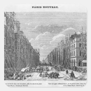 New Paris, Blick auf einen Teil der Rivoli Straße Quadratischer Aufkleber