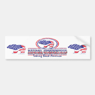 NEW-Patriotic-Grizzly Autoaufkleber