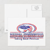 NEW-Patriotic-Grizzly Postkarte (Vorne/Hinten)