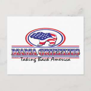 NEW-Patriotic-Grizzly Postkarte