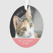 New Pet First Christmas Cat Kitten Foto Holiday Ornament (Vorderseite)