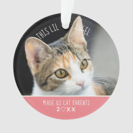 New Pet First Christmas Cat Kitten Foto Holiday Ornament