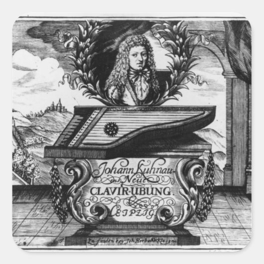 New Piano Practice, 1689 Quadratischer Aufkleber (Vorderseite)