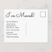 New Place More Platz Neue Wohnung Ankündigungspostkarte (Rückseite)