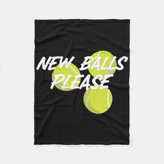 New Please Funny Tennis Fleecedecke (Vorderseite)