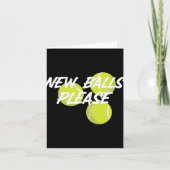 New Please Funny Tennis Karte (Vorderseite)