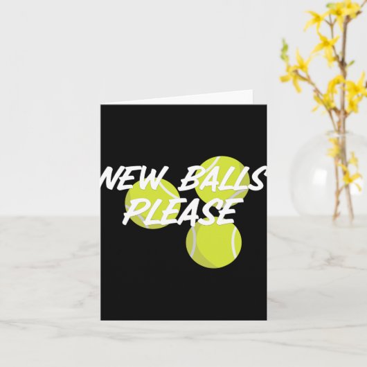 New Please Funny Tennis Karte (Gelbe Blume)