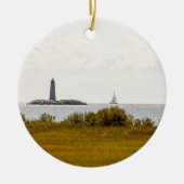 New Point Comfort Lighthouse Keramik Ornament (Vorne)
